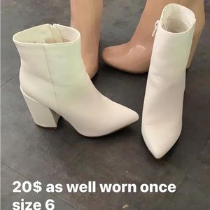 Variety of heels . Glitter ones are size 6 as well